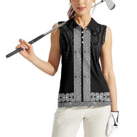 New Zealand Maori Kowhaiwhai Women Sleeveless Polo Shirt Pango Maui and Mangopare LT9 - Polynesian Pride