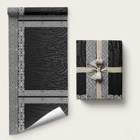 New Zealand Maori Kowhaiwhai Wrapping Paper Pango Maui and Mangopare LT9 58" × 23" Black - Polynesian Pride