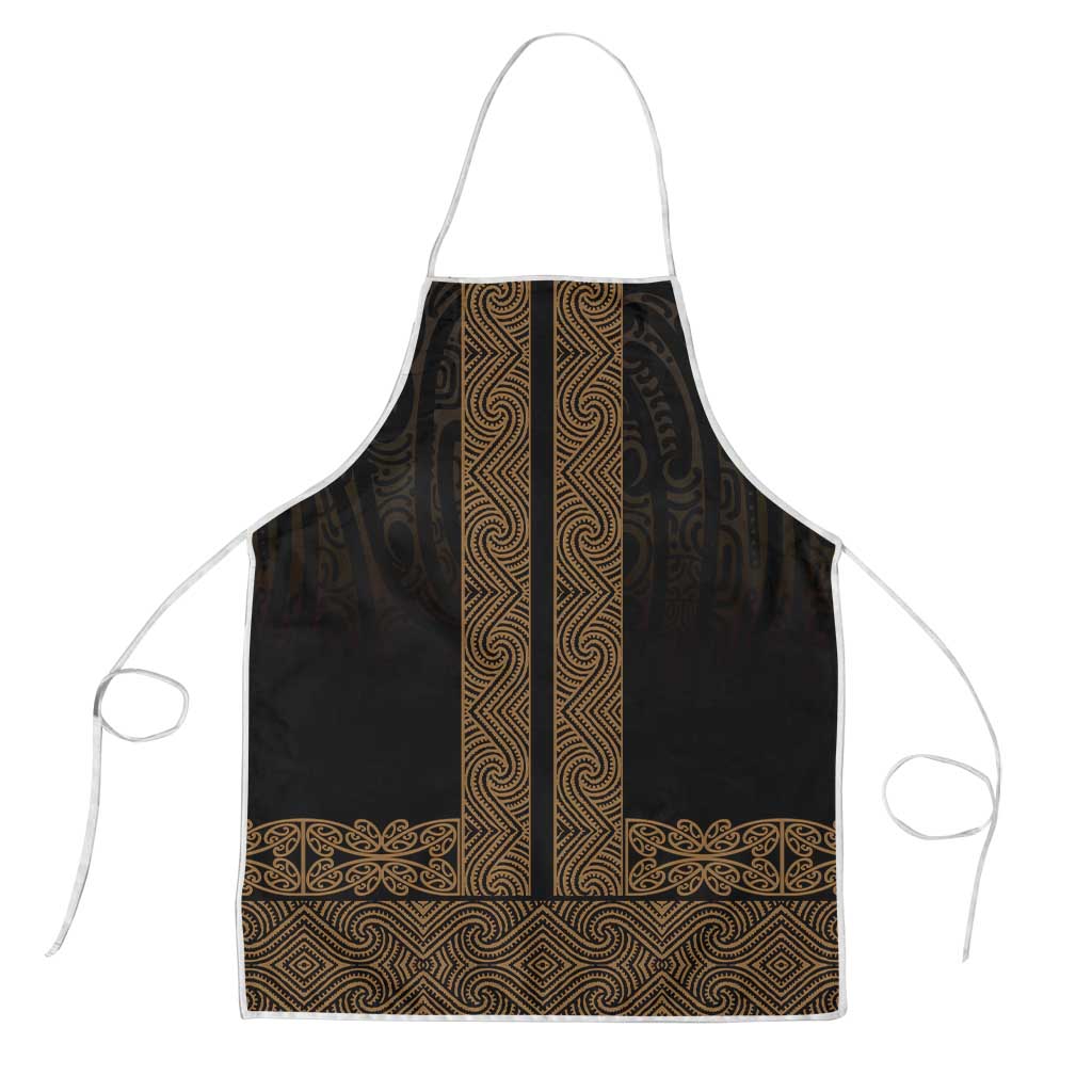 New Zealand Maori Kowhaiwhai Apron Parauri Maui and Mangopare LT9 Brown - Polynesian Pride