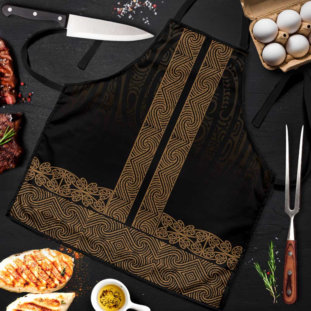 New Zealand Maori Kowhaiwhai Apron Parauri Maui and Mangopare LT9 Brown - Polynesian Pride