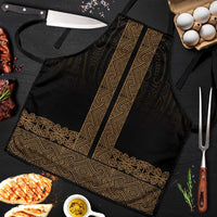 New Zealand Maori Kowhaiwhai Apron Parauri Maui and Mangopare LT9 Brown - Polynesian Pride