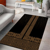 New Zealand Maori Kowhaiwhai Area Rug Parauri Maui and Mangopare