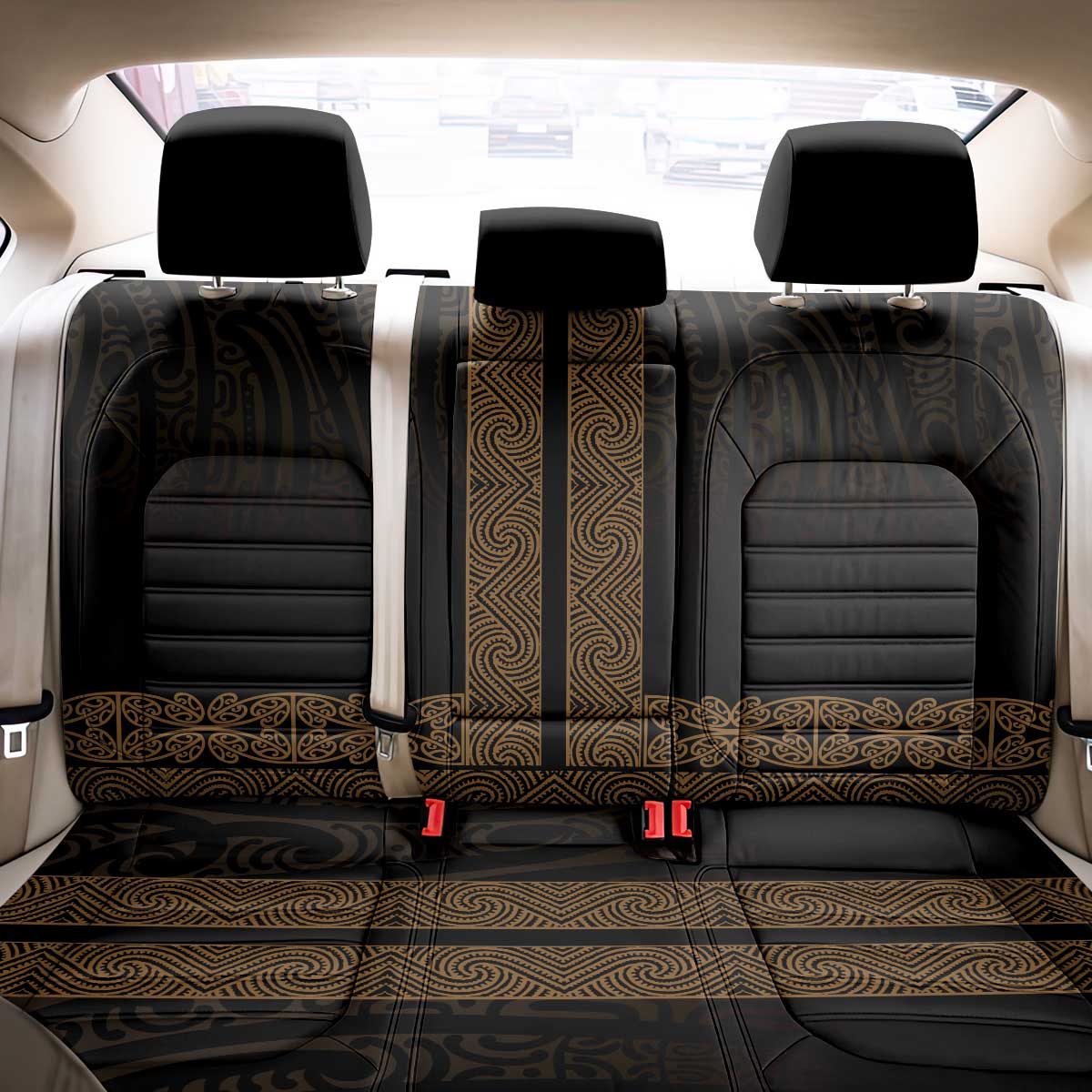 New Zealand Maori Kowhaiwhai Back Car Seat Cover Parauri Maui and Mangopare LT9 - Polynesian Pride