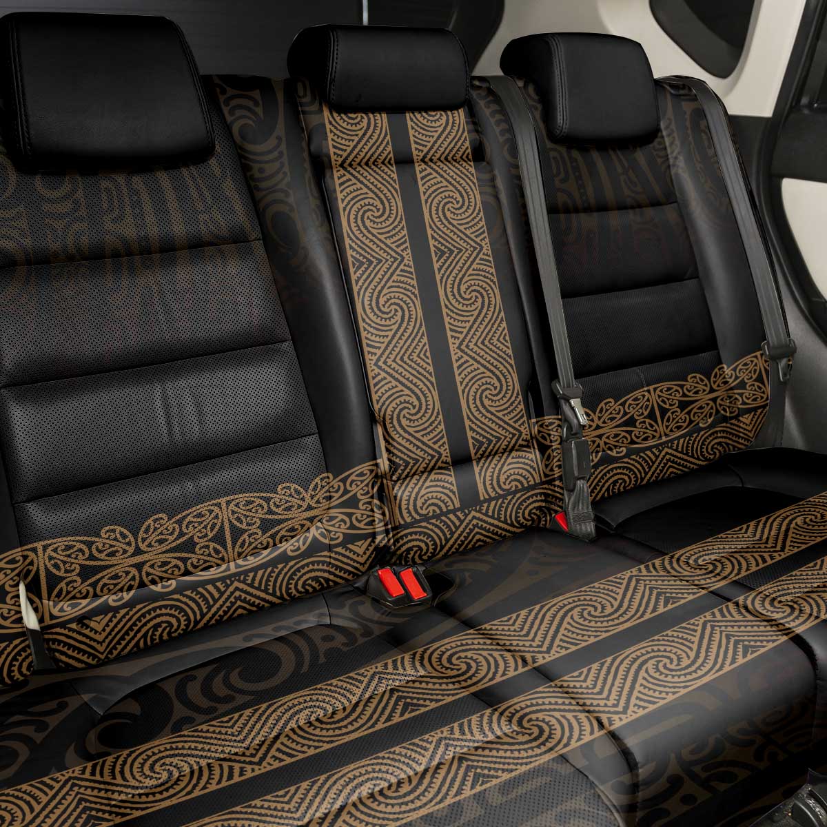 New Zealand Maori Kowhaiwhai Back Car Seat Cover Parauri Maui and Mangopare LT9 - Polynesian Pride