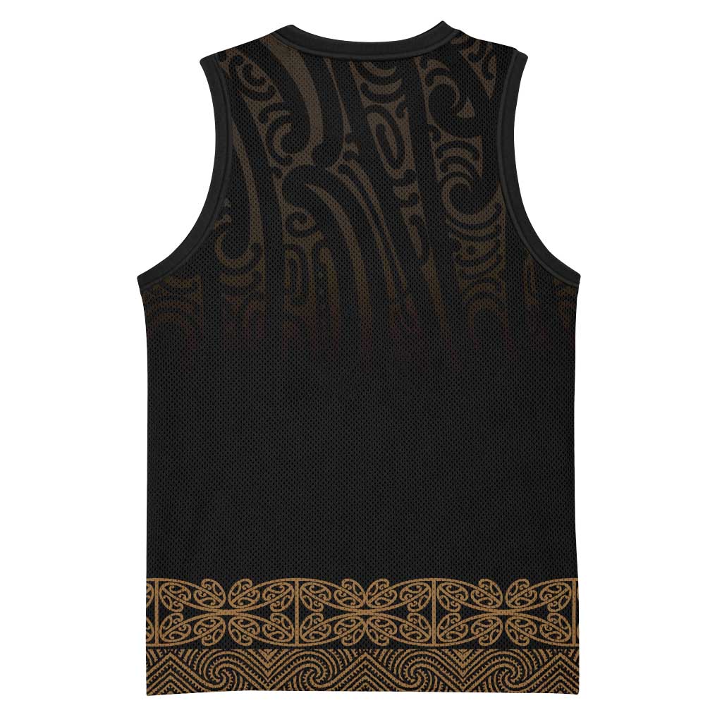 New Zealand Maori Kowhaiwhai Basketball Jersey Parauri Maui and Mangopare LT9 - Polynesian Pride
