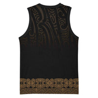 New Zealand Maori Kowhaiwhai Basketball Jersey Parauri Maui and Mangopare LT9 - Polynesian Pride