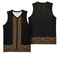 New Zealand Maori Kowhaiwhai Basketball Jersey Parauri Maui and Mangopare LT9 - Polynesian Pride