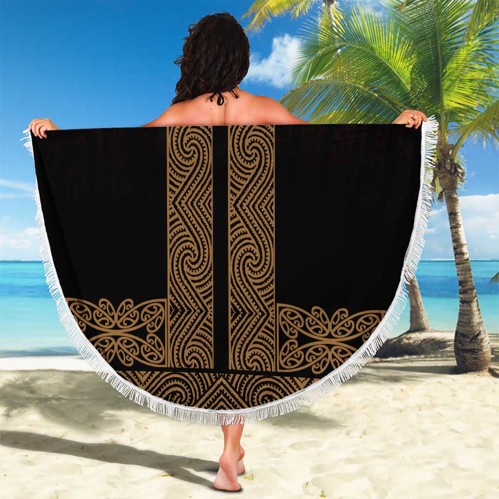 New Zealand Maori Kowhaiwhai Beach Blanket Parauri Maui and Mangopare LT9 - Polynesian Pride