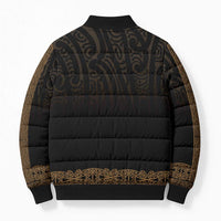 New Zealand Maori Kowhaiwhai Bomber Puffer Jacket Parauri Maui and Mangopare LT9 - Polynesian Pride