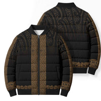 New Zealand Maori Kowhaiwhai Bomber Puffer Jacket Parauri Maui and Mangopare LT9 - Polynesian Pride