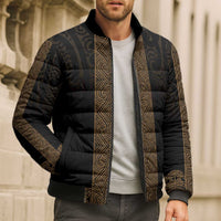 New Zealand Maori Kowhaiwhai Bomber Puffer Jacket Parauri Maui and Mangopare LT9 - Polynesian Pride