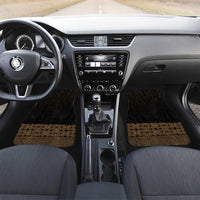 New Zealand Maori Kowhaiwhai Car Mats Parauri Maui and Mangopare LT9 Set 2pcs - Front Brown - Polynesian Pride