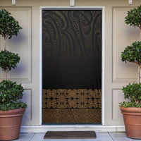 New Zealand Maori Kowhaiwhai Door Cover Parauri Maui and Mangopare LT9 Brown - Polynesian Pride