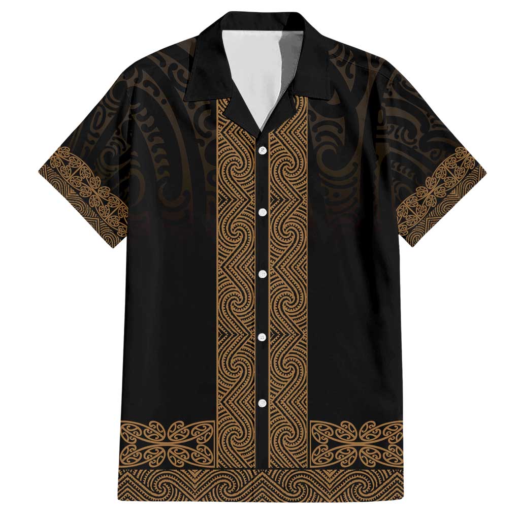 New Zealand Maori Kowhaiwhai Family Matching Short Sleeve Bodycon Dress and Hawaiian Shirt Parauri Maui and Mangopare LT9 Dad's Shirt - Short Sleeve Brown - Polynesian Pride