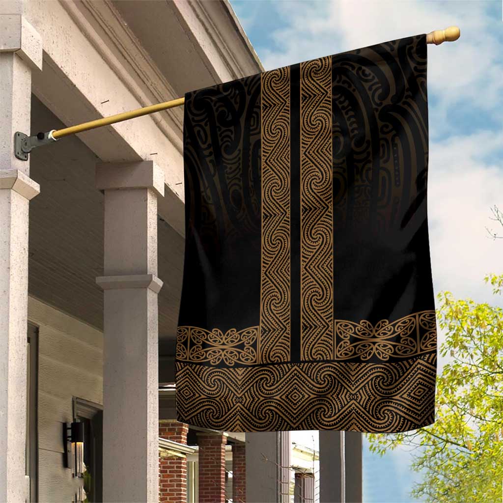 New Zealand Maori Kowhaiwhai Garden Flag Parauri Maui and Mangopare LT9 House Flag Brown - Polynesian Pride