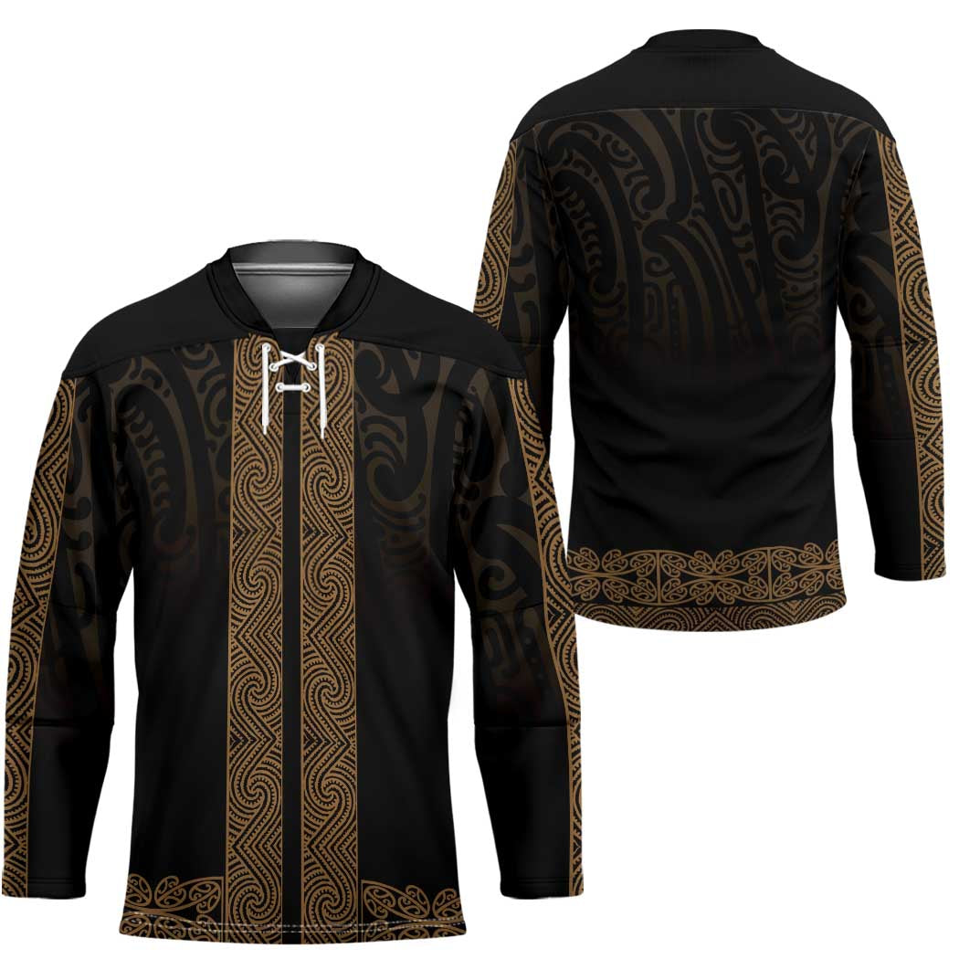 New Zealand Maori Kowhaiwhai Hockey Jersey Parauri Maui and Mangopare LT9 - Polynesian Pride