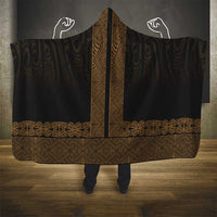 New Zealand Maori Kowhaiwhai Hooded Blanket Parauri Maui and Mangopare LT9 - Polynesian Pride
