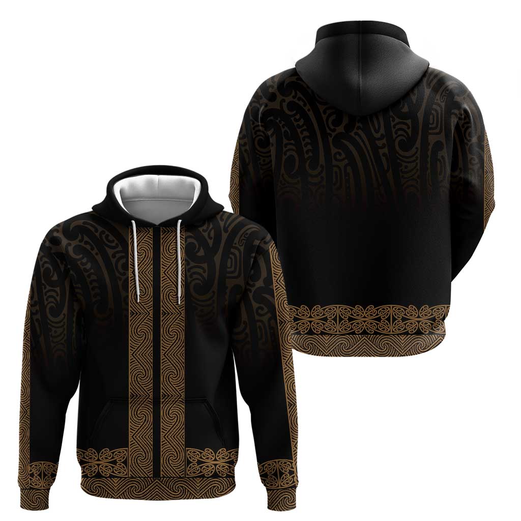 New Zealand Maori Kowhaiwhai Hoodie Parauri Maui and Mangopare LT9 - Polynesian Pride