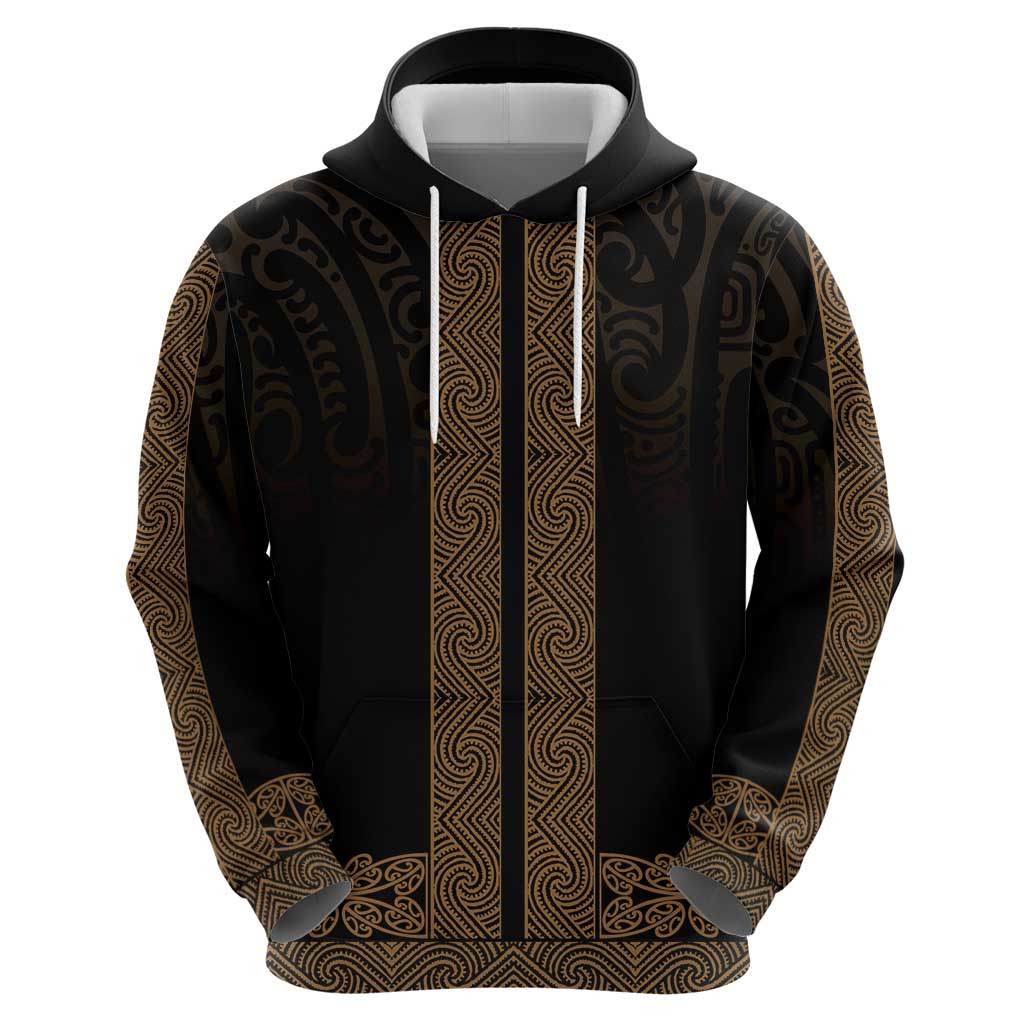 New Zealand Maori Kowhaiwhai Hoodie Parauri Maui and Mangopare LT9 - Polynesian Pride