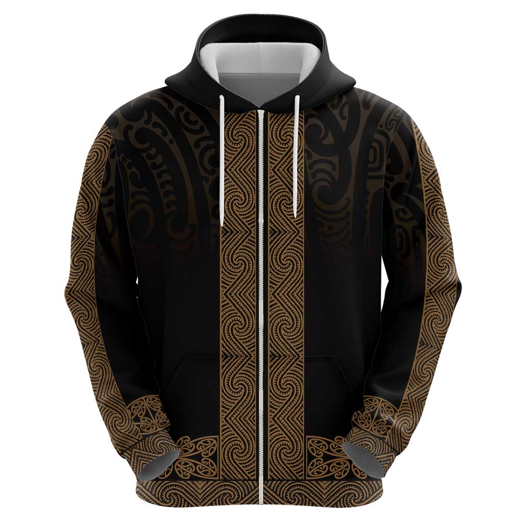New Zealand Maori Kowhaiwhai Hoodie Parauri Maui and Mangopare LT9 - Polynesian Pride
