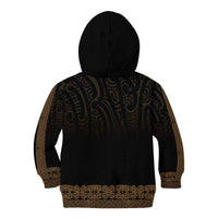 New Zealand Maori Kowhaiwhai Kid Hoodie Parauri Maui and Mangopare LT9 - Polynesian Pride