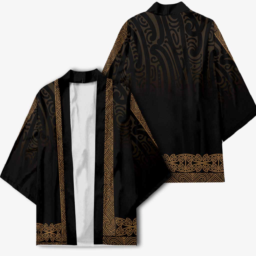 New Zealand Maori Kowhaiwhai Kimono Parauri Maui and Mangopare LT9 - Polynesian Pride