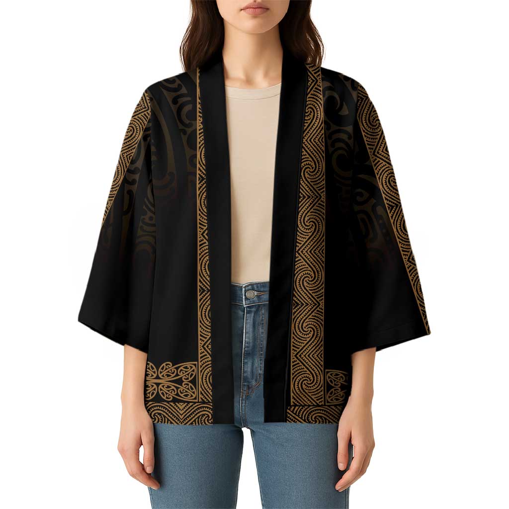 New Zealand Maori Kowhaiwhai Kimono Parauri Maui and Mangopare LT9 - Polynesian Pride