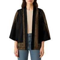 New Zealand Maori Kowhaiwhai Kimono Parauri Maui and Mangopare LT9 - Polynesian Pride