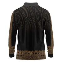 New Zealand Maori Kowhaiwhai Long Sleeve Polo Shirt Parauri Maui and Mangopare LT9 - Polynesian Pride