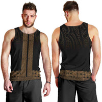 New Zealand Maori Kowhaiwhai Men Tank Top Parauri Maui and Mangopare LT9 - Polynesian Pride