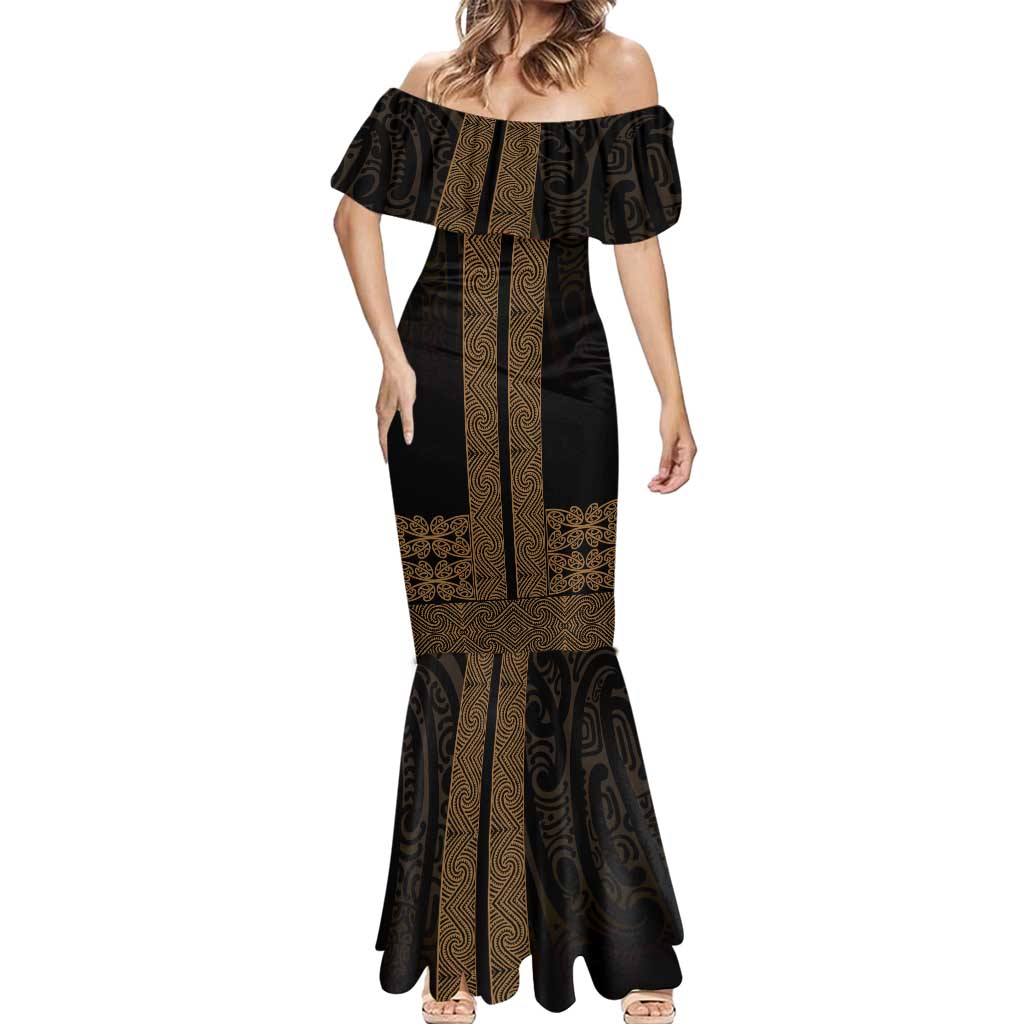 New Zealand Maori Kowhaiwhai Mermaid Dress Parauri Maui and Mangopare LT9 - Polynesian Pride