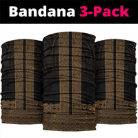 New Zealand Maori Kowhaiwhai Neck Gaiter Parauri Maui and Mangopare LT9 package One Size: 25*50cm Brown - Polynesian Pride