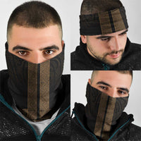 New Zealand Maori Kowhaiwhai Neck Gaiter Parauri Maui and Mangopare LT9 - Polynesian Pride
