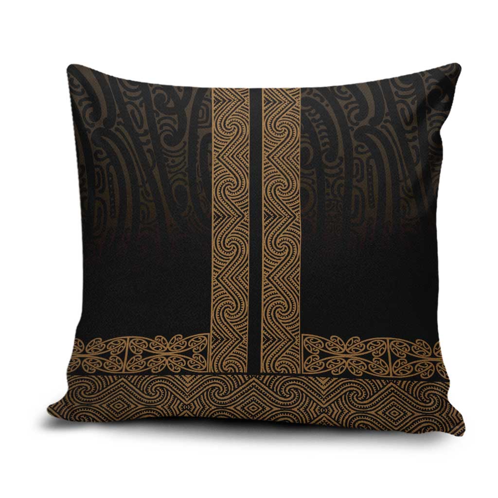 New Zealand Maori Kowhaiwhai Pillow Cover Parauri Maui and Mangopare LT9 Brown - Polynesian Pride