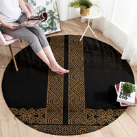 New Zealand Maori Kowhaiwhai Round Carpet Parauri Maui and Mangopare LT9 - Polynesian Pride