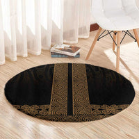 New Zealand Maori Kowhaiwhai Round Carpet Parauri Maui and Mangopare LT9 - Polynesian Pride