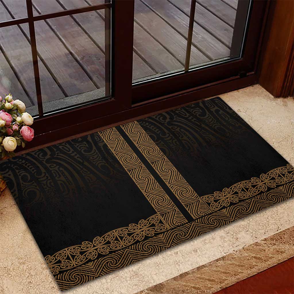 New Zealand Maori Kowhaiwhai Rubber Doormat Parauri Maui and Mangopare LT9 - Polynesian Pride