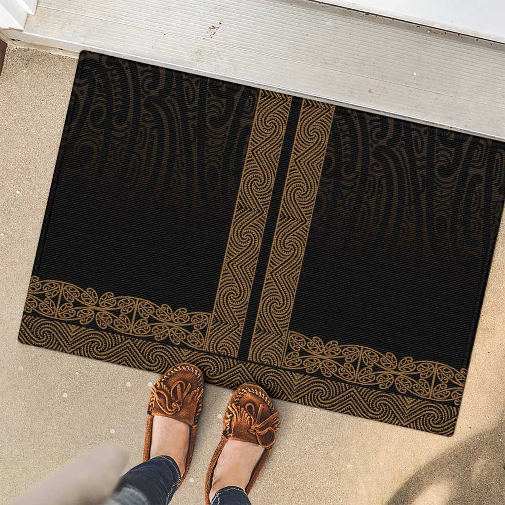 New Zealand Maori Kowhaiwhai Rubber Doormat Parauri Maui and Mangopare LT9 - Polynesian Pride