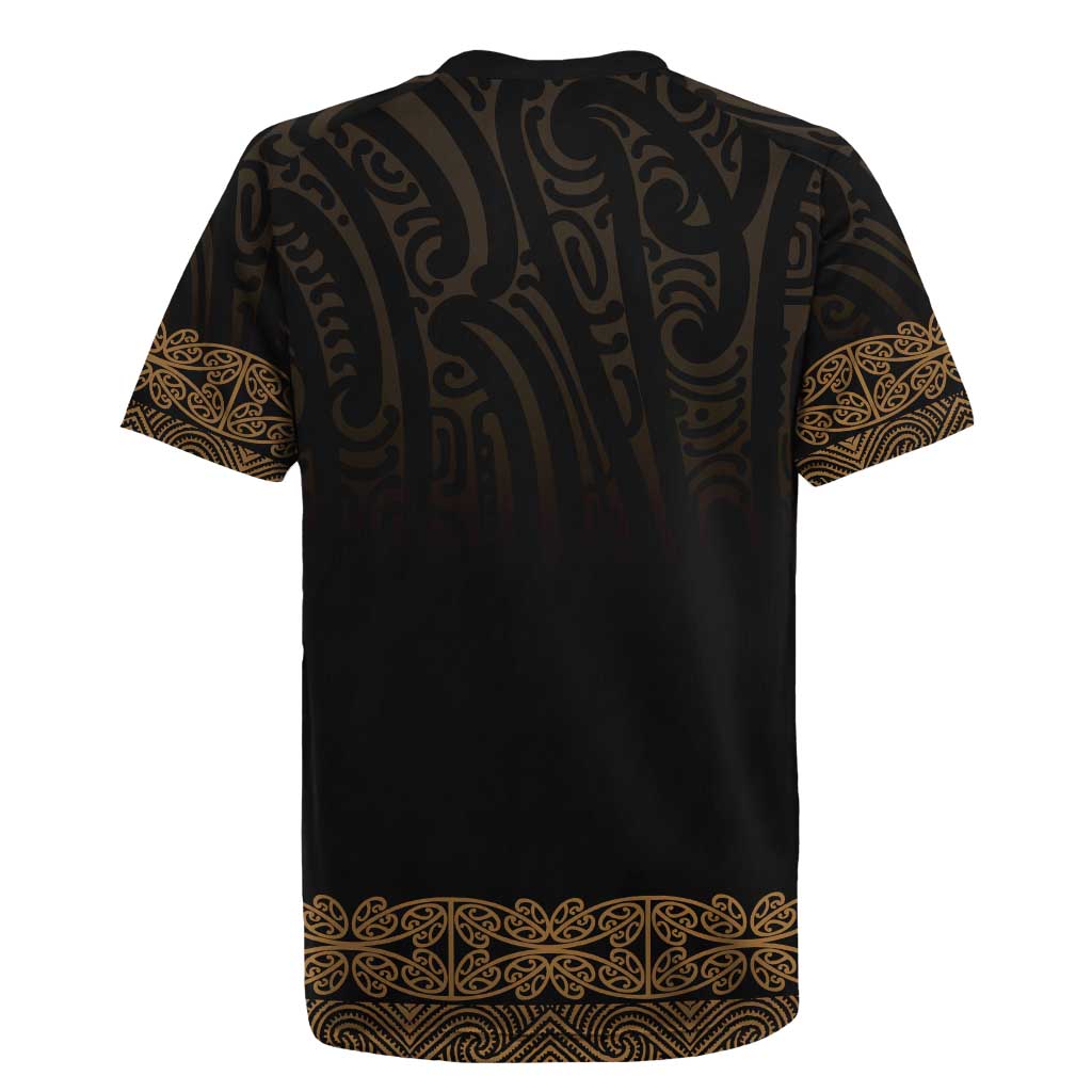 New Zealand Maori Kowhaiwhai Rugby Jersey Parauri Maui and Mangopare LT9 - Polynesian Pride