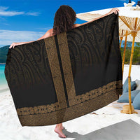 New Zealand Maori Kowhaiwhai Sarong Parauri Maui and Mangopare LT9 One Size 44 x 66 inches Brown - Polynesian Pride