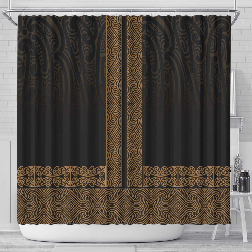 New Zealand Maori Kowhaiwhai Shower Curtain Parauri Maui and Mangopare LT9 - Polynesian Pride