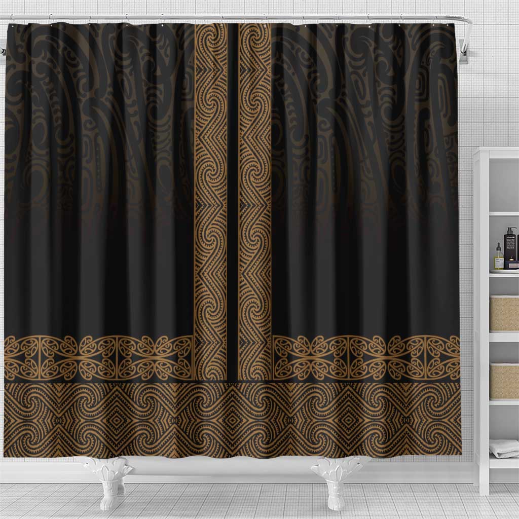 New Zealand Maori Kowhaiwhai Shower Curtain Parauri Maui and Mangopare LT9 - Polynesian Pride