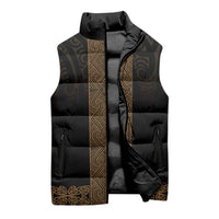 New Zealand Maori Kowhaiwhai Sleeveless Puffer Jacket Parauri Maui and Mangopare LT9 - Polynesian Pride