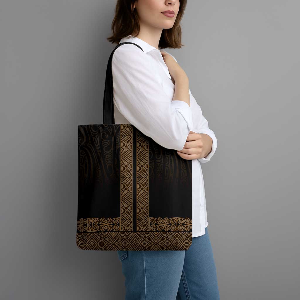 New Zealand Maori Kowhaiwhai Tote Bag Parauri Maui and Mangopare LT9 - Polynesian Pride