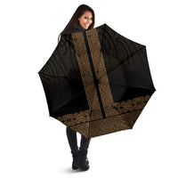 New Zealand Maori Kowhaiwhai Umbrella Parauri Maui and Mangopare LT9 - Polynesian Pride