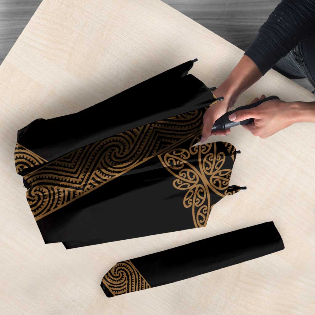 New Zealand Maori Kowhaiwhai Umbrella Parauri Maui and Mangopare LT9 - Polynesian Pride
