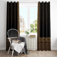 New Zealand Maori Kowhaiwhai Window Curtain Parauri Maui and Mangopare LT9 - Polynesian Pride