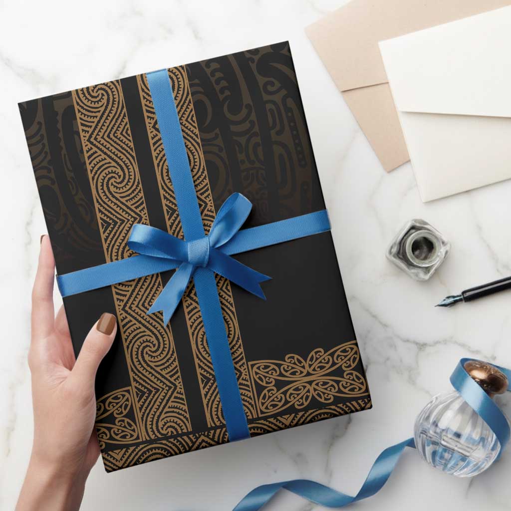 New Zealand Maori Kowhaiwhai Wrapping Paper Parauri Maui and Mangopare LT9 - Polynesian Pride