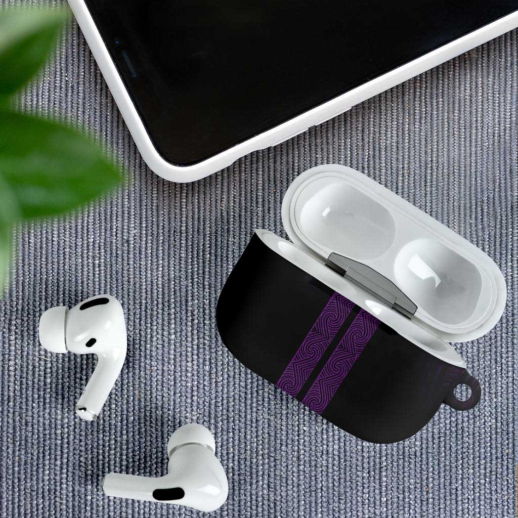 New Zealand Maori Kowhaiwhai AirPods Case Waiporoporo Maui and Mangopare LT9 - Polynesian Pride