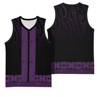New Zealand Maori Kowhaiwhai Basketball Jersey Waiporoporo Maui and Mangopare LT9 - Polynesian Pride